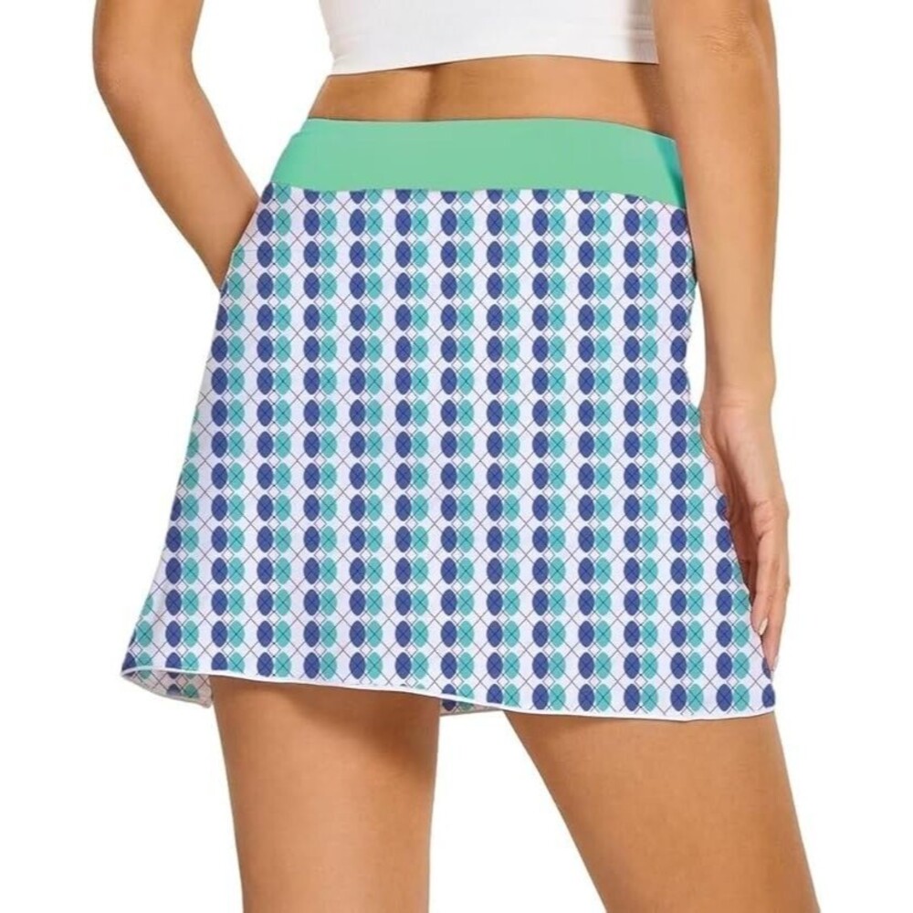 MAELREG Skorts for Women Tennis Skirt Print Athletic Skirts Built-in Shorts MED